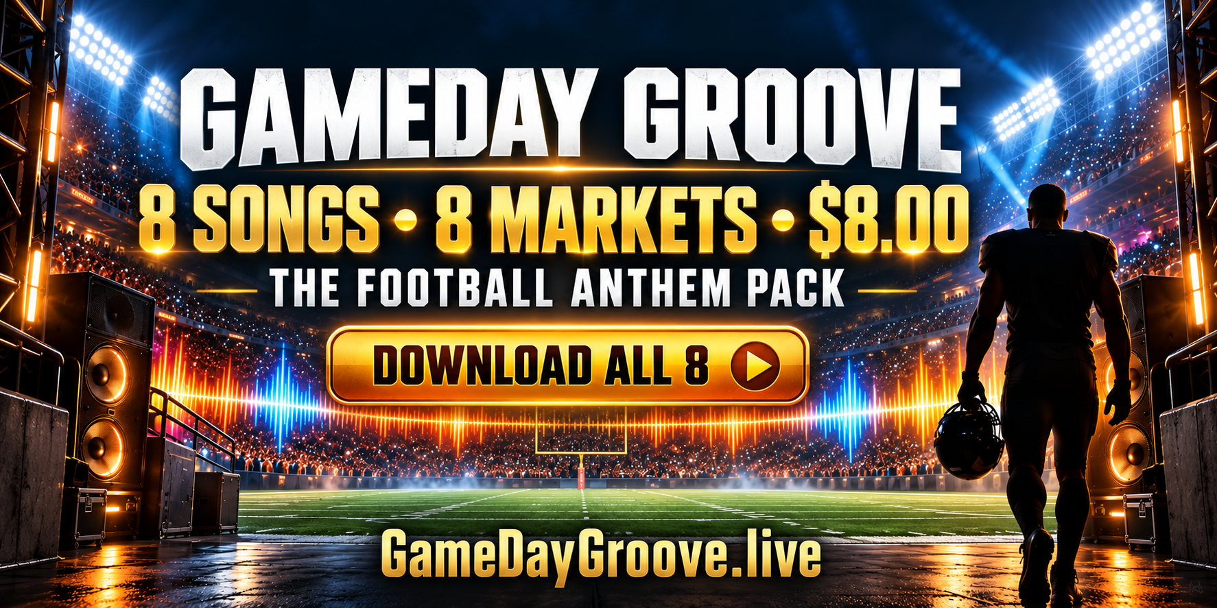 Game Day Groove, eight songs, eight markets, download all eight.